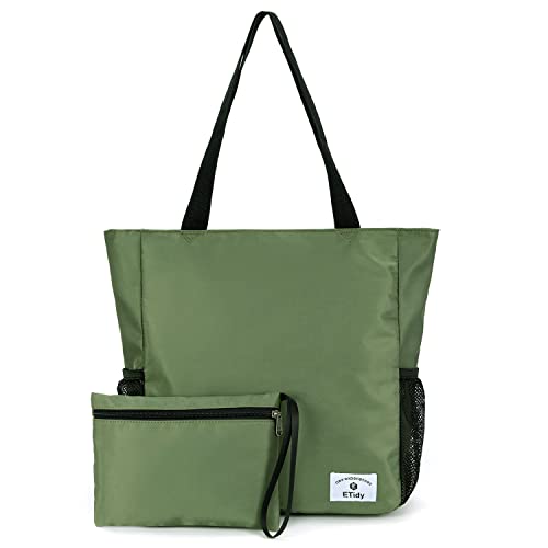 Etidy Large Capacity Foldable Tote Bag Zipper