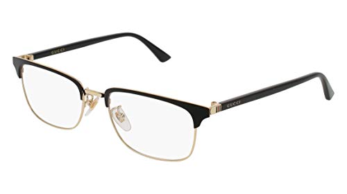 Gucci Rectangular Eyeglasses Gg0131O 001 Gold