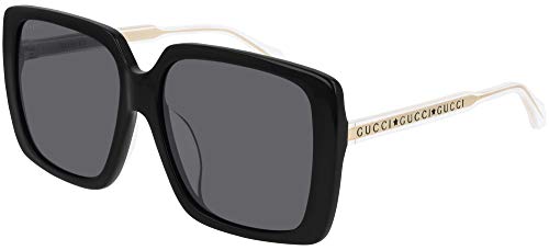 Gucci Square Sunglasses Gg0567Sa 001 Black/Clear