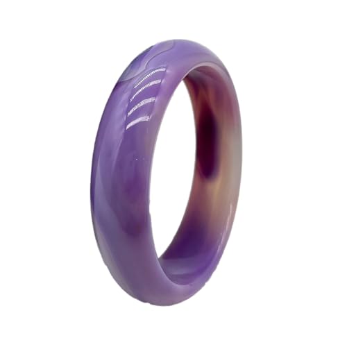 Natural Purple Agate Bangle Thick Bracelet Women