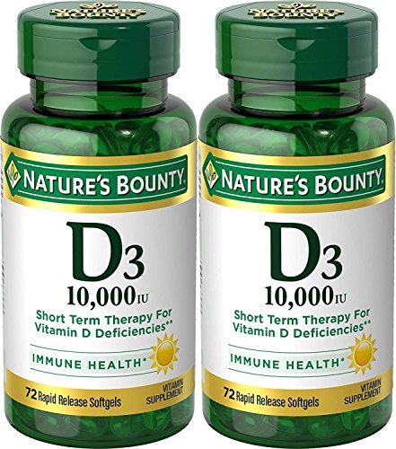 Nature’s Bounty Unflavored D3 Softgels Bottle