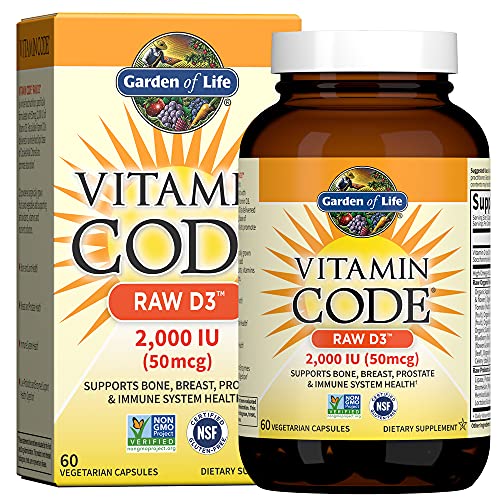 Garden Life Vitamin Code Raw D3 Bottle Supports